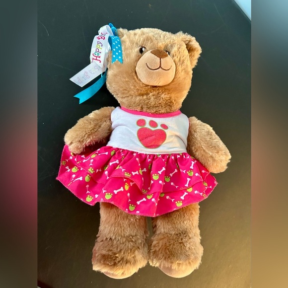 Build a bear Lil Cub happy birthday singing with clothes dress/bow plush toy - Picture 3 of 9